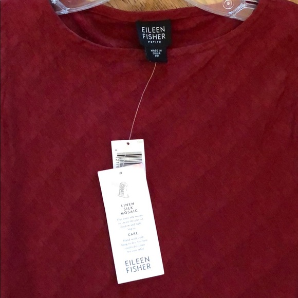 Eileen Fisher Silk-Linen Blend Tea-length Dress - Picture 3 of 9